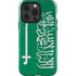 Saudi Arabia Flag Distressed iPhone 15 Pro Impact Case
