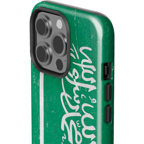 Saudi Arabia Flag Distressed iPhone 15 Pro Impact Case