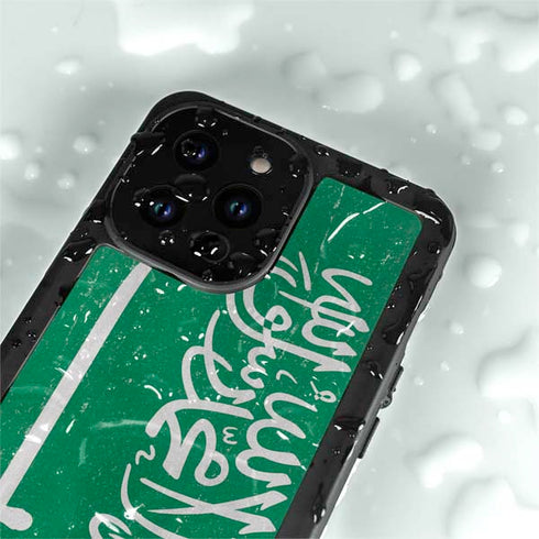 Saudi Arabia Flag Distressed iPhone 15 Pro Waterproof Case