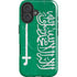 Saudi Arabia Flag Distressed iPhone 16 Magsafe Impact Case