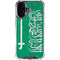 Saudi Arabia Flag Distressed iPhone 16 Plus Clear Case