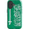 Saudi Arabia Flag Distressed iPhone 16 Plus Magsafe Impact Case