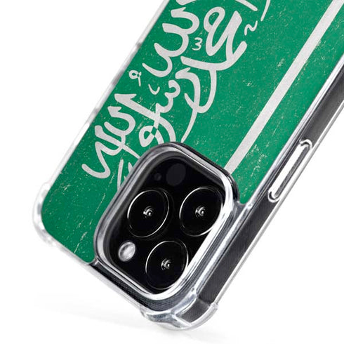 Saudi Arabia Flag Distressed iPhone 16 Pro MagSafe Case
