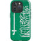 Saudi Arabia Flag Distressed iPhone 16 Pro Magsafe Impact Case