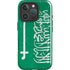 Saudi Arabia Flag Distressed iPhone 16 Pro Magsafe Impact Case