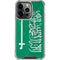 Saudi Arabia Flag Distressed iPhone 16 Pro Max Clear Case