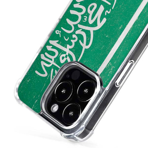 Saudi Arabia Flag Distressed iPhone 16 Pro Max MagSafe Case