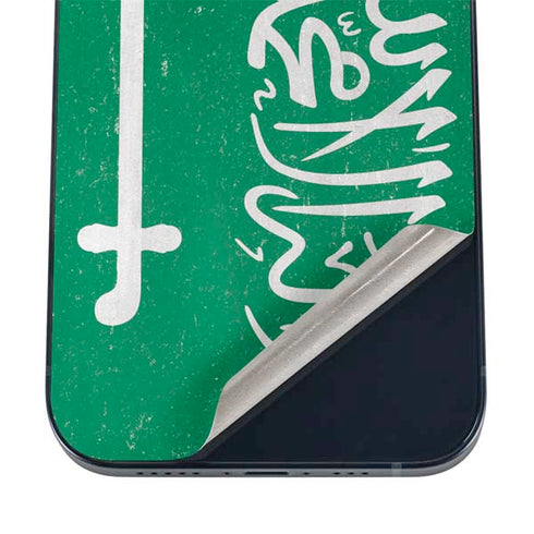 Saudi Arabia Flag Distressed iPhone 16 Skin