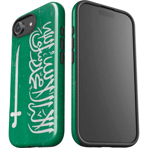 Saudi Arabia Flag Distressed iPhone 16e Impact Case