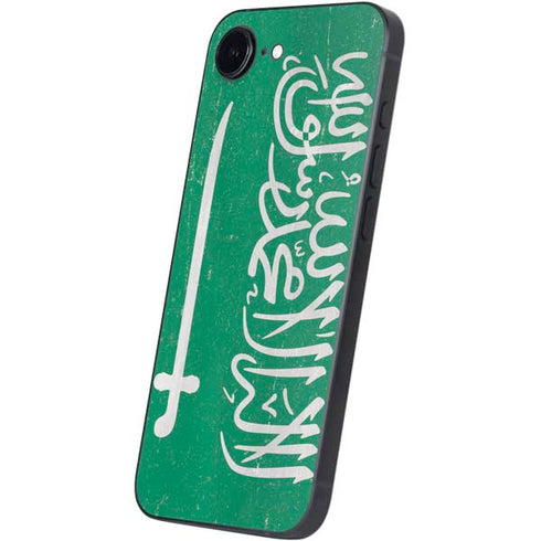Saudi Arabia Flag Distressed iPhone 16e Skin