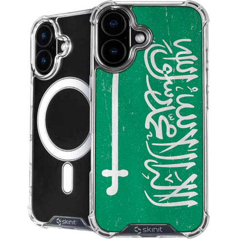 Saudi Arabia Flag Distressed iPhone 17 MagSafe Case