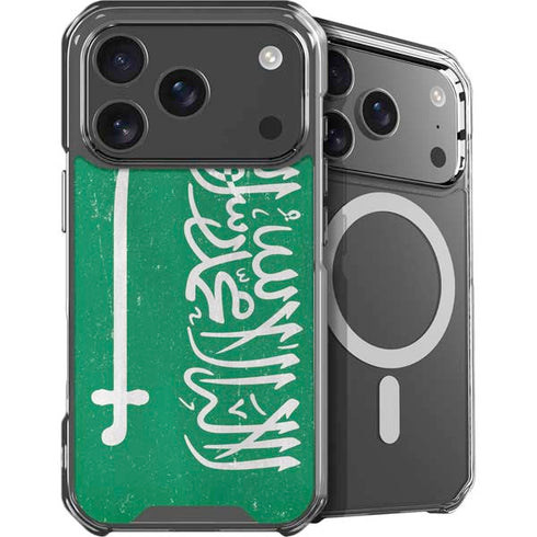Saudi Arabia Flag Distressed iPhone 18 Pro MagSafe Case