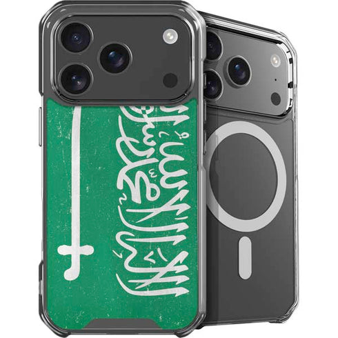 Saudi Arabia Flag Distressed iPhone 18 Pro Max MagSafe Case