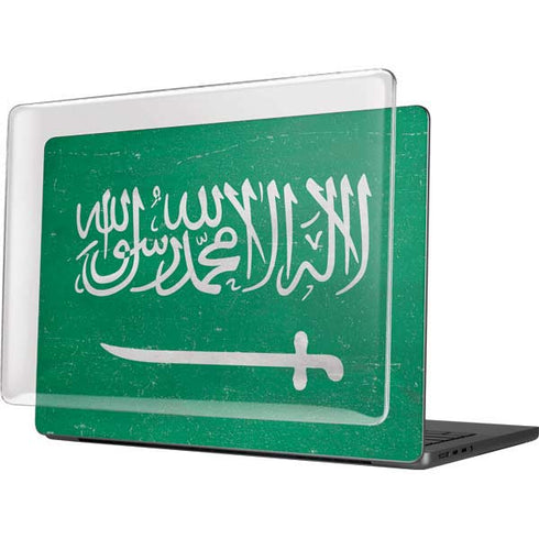 Saudi Arabia Flag Distressed MacBook Pro 14in (2021-24) Case plus Skin