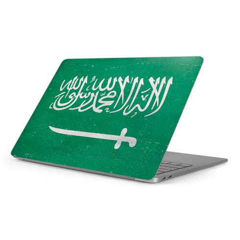 Saudi Arabia Flag Distressed Apple MacBook Pro 16-inch Skin