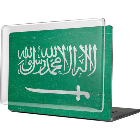 Saudi Arabia Flag Distressed MacBook Cases