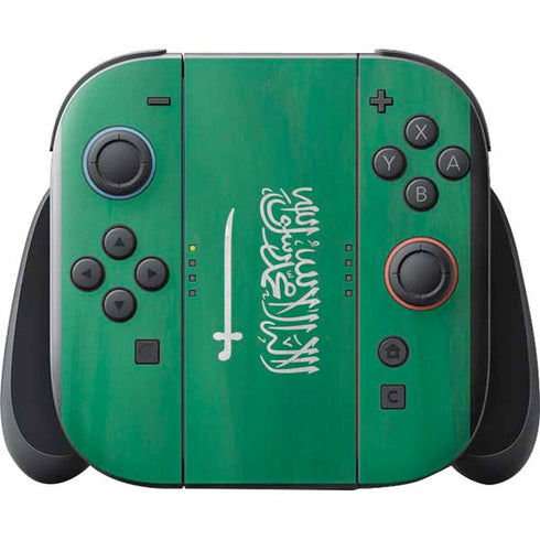 Saudi Arabia Flag Distressed Nintendo Switch 2 (2025) with Joy-Con Skin