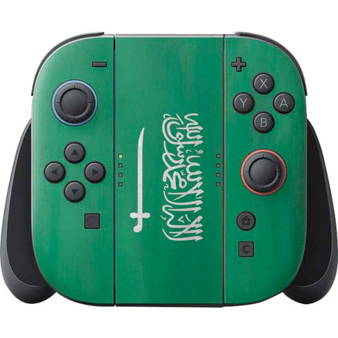 Saudi Arabia Flag Distressed Nintendo Switch 2 (2025) Joy-Con Controller Skin