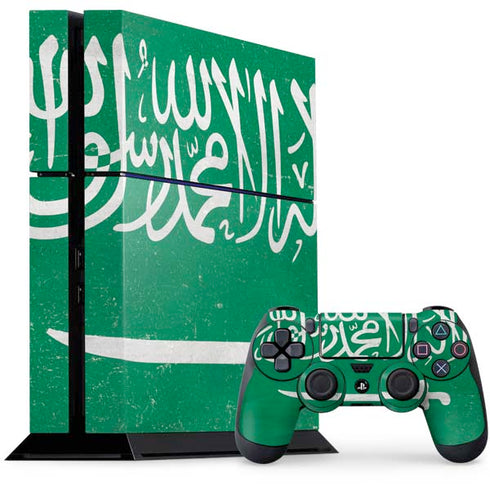 Saudi Arabia Flag Distressed PlayStation PS4 Skins