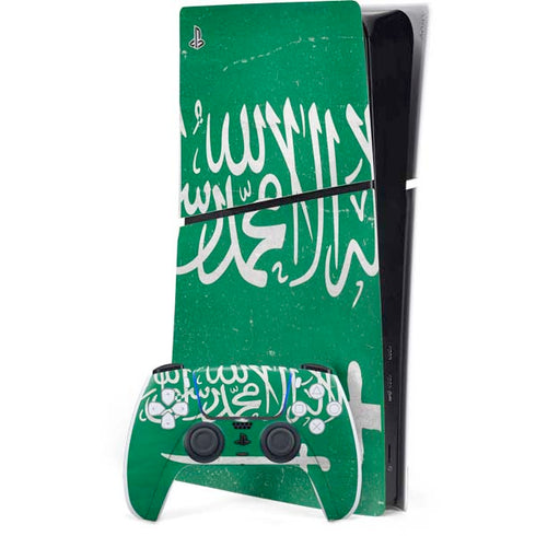 Saudi Arabia Flag Distressed PlayStation PS5 Skins