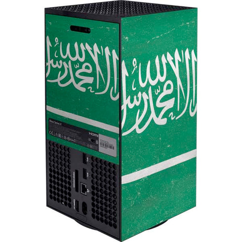Saudi Arabia Flag Distressed XBox Series X Digital Edition Bundle Skin