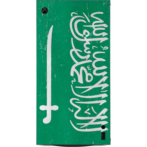 Saudi Arabia Flag Distressed XBox Series X Digital Edition Console Skin
