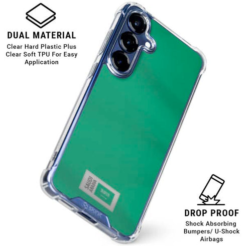 Saudi Arabia Soccer Flag Galaxy S25 FE Clear Case