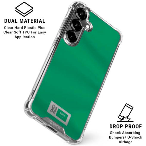 Saudi Arabia Soccer Flag Galaxy S26 Clear Case