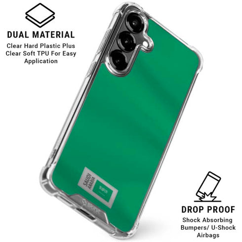Saudi Arabia Soccer Flag Galaxy S26 Plus Clear Case