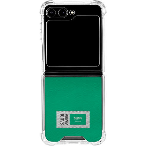 Saudi Arabia Soccer Flag Galaxy Z Flip6 Clear Case