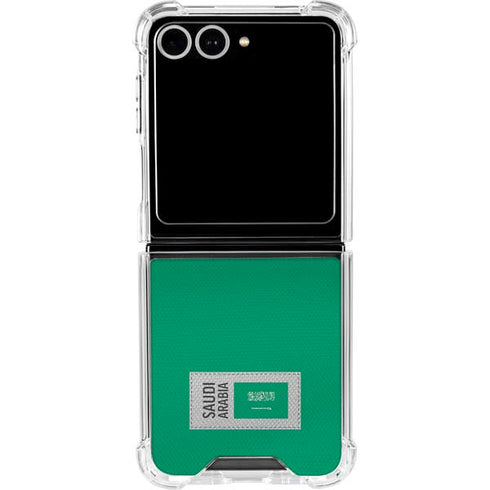 Saudi Arabia Soccer Flag Galaxy Z Flip7 Clear Case