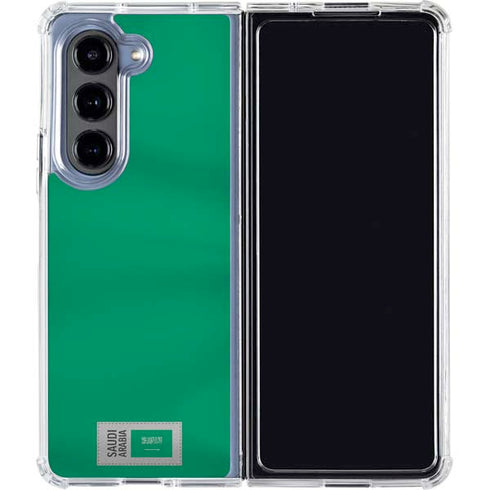 Saudi Arabia Soccer Flag Galaxy Z Fold5 5G Clear Case