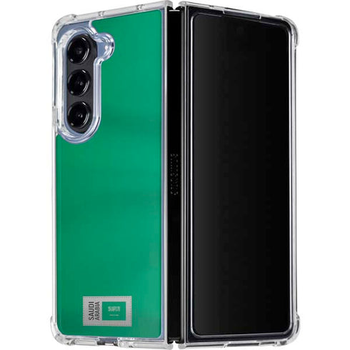 Saudi Arabia Soccer Flag Galaxy Z Fold5 5G Clear Case