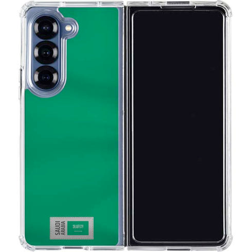 Saudi Arabia Soccer Flag Galaxy Z Fold7 Clear Case