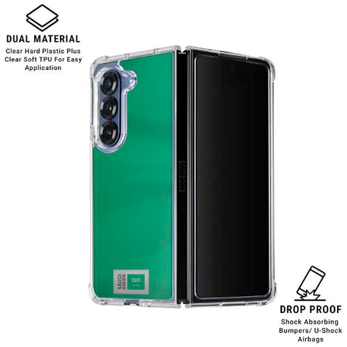 Saudi Arabia Soccer Flag Galaxy Z Fold7 Clear Case
