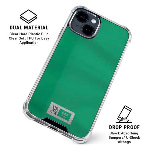 Saudi Arabia Soccer Flag iPhone 15 Clear Case