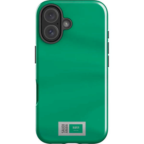 Saudi Arabia Soccer Flag iPhone 16 Plus Impact Case