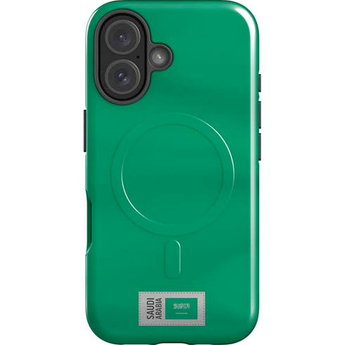 Saudi Arabia Soccer Flag iPhone 16 Plus Magsafe Impact Case