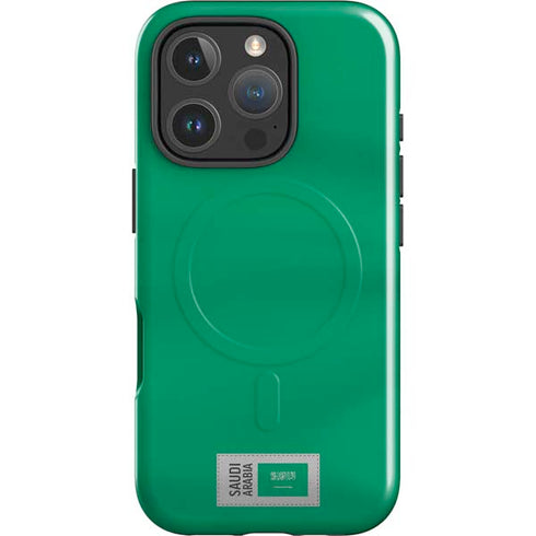 Saudi Arabia Soccer Flag iPhone 16 Pro Max Magsafe Impact Case