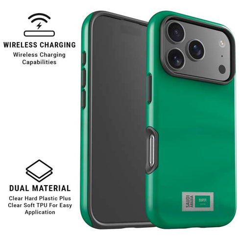 Saudi Arabia Soccer Flag iPhone 17 Pro Max Magsafe Impact Case