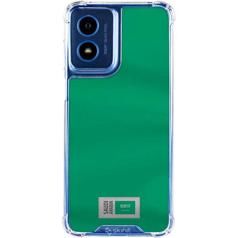 Saudi Arabia Soccer Flag Moto G Play 4G (2024) Clear Case