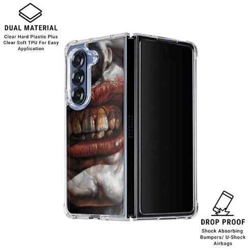 DC Comics Joker Graphic Novel Cover 2008 Art by Lee Bermejo Galaxy Z Fold6 Clear Case