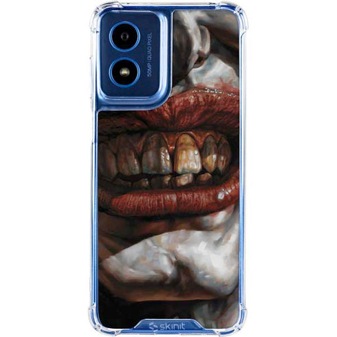 DC Comics Joker Graphic Novel Cover 2008 Art by Lee Bermejo Moto G Play 4G (2024) Clear Case