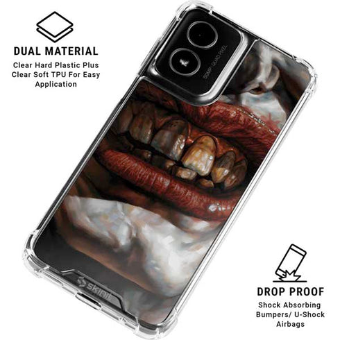 DC Comics Joker Graphic Novel Cover 2008 Art by Lee Bermejo Moto G Power 5G (2024) Clear Case