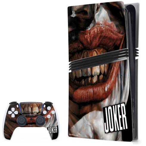 DC Comics Joker Graphic Novel Cover 2008 Art by Lee Bermejo PS5 Pro Bundle Skin