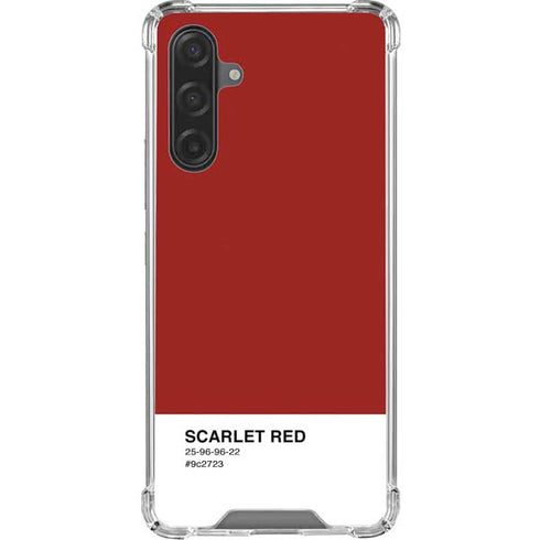 Scarlet Red Galaxy A17 Clear Case