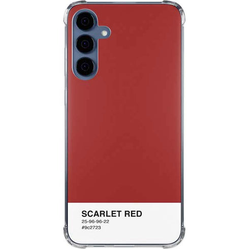 Scarlet Red Galaxy A35 5G Clear Case