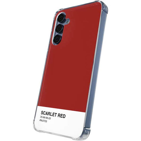 Scarlet Red Galaxy A55 5G Clear Case