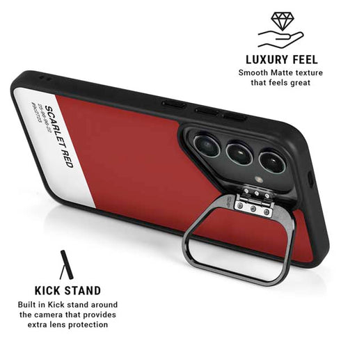 Scarlet Red Galaxy S25 Kickstand Case