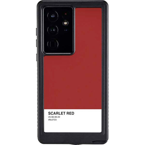 Scarlet Red Galaxy S24 Ultra Waterproof Case